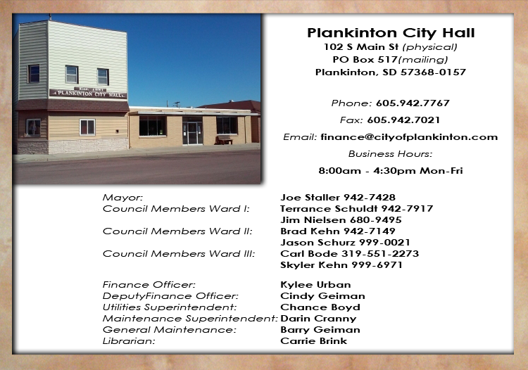 PLANKINTON, SOUTH DAKOTA