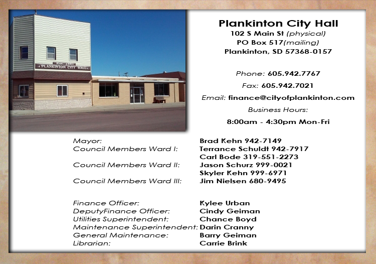 PLANKINTON, SOUTH DAKOTA