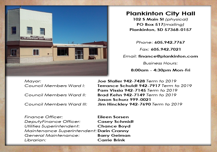 PLANKINTON, SOUTH DAKOTA